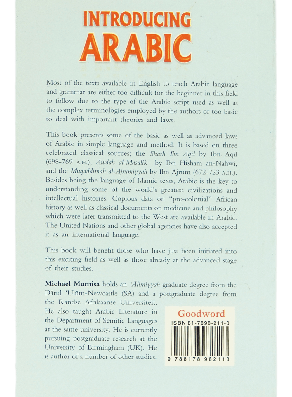 Introducing Arabic